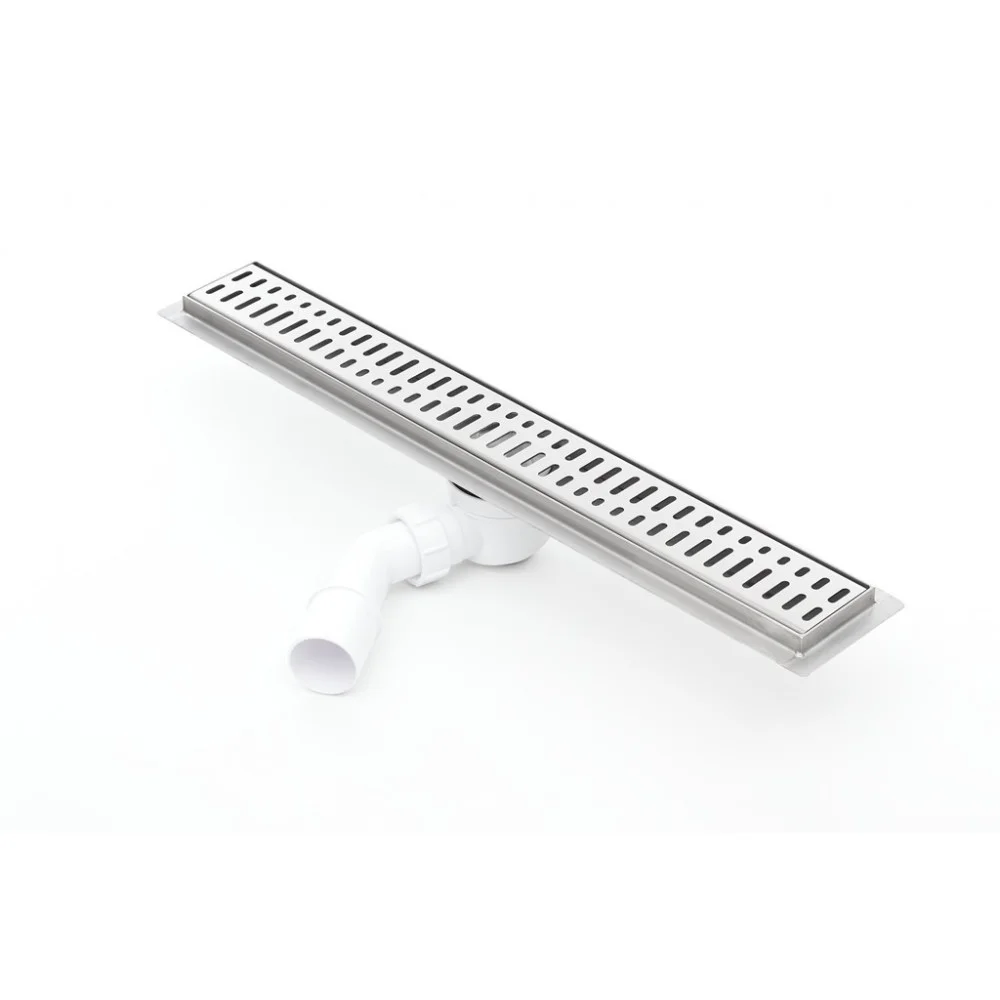 Odpływ liniowy prysznicowy boczny KF_p 50 cm z plastikowym odpływem DN50 i syfonem wave in