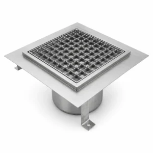 Wpust pionowy jednoczęściowy KSD mini 200×200 ze stali nierdzewnej